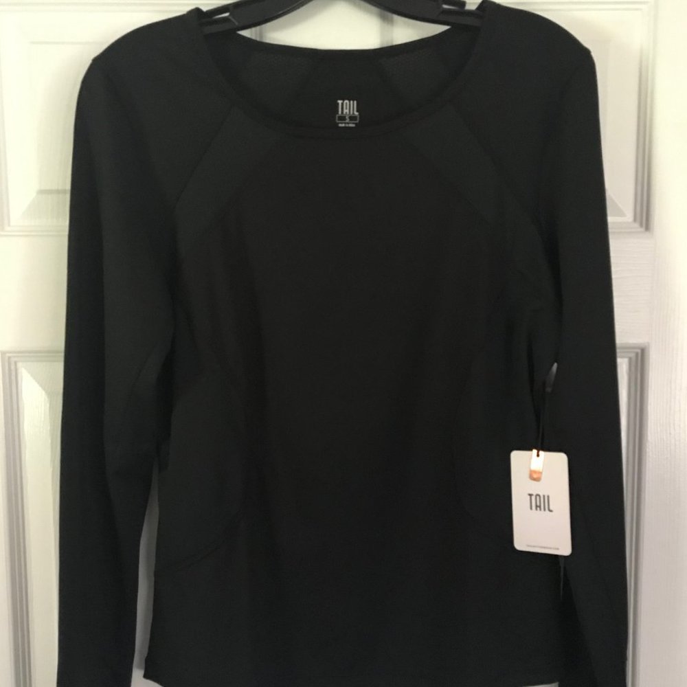 Tail Womens Long Sleeve W/Splice & Waist Inserts S Black
